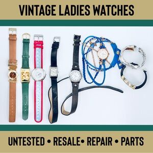 8 Used Untested Assorted Ladies Watch Lot / Bundle